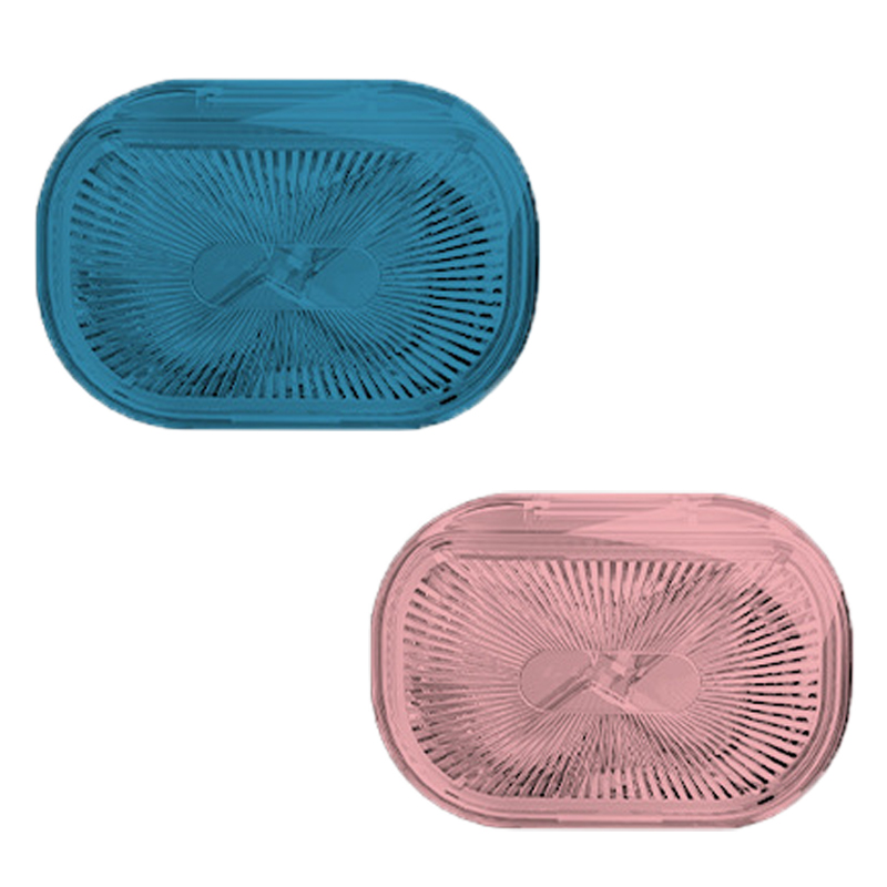 Pack Travel Hair Tie Container, Portable Small Cotton Swab Holder with Lid, Plastic Flosser Dispenser Hair Accessories Organizer (Pink, Blue)