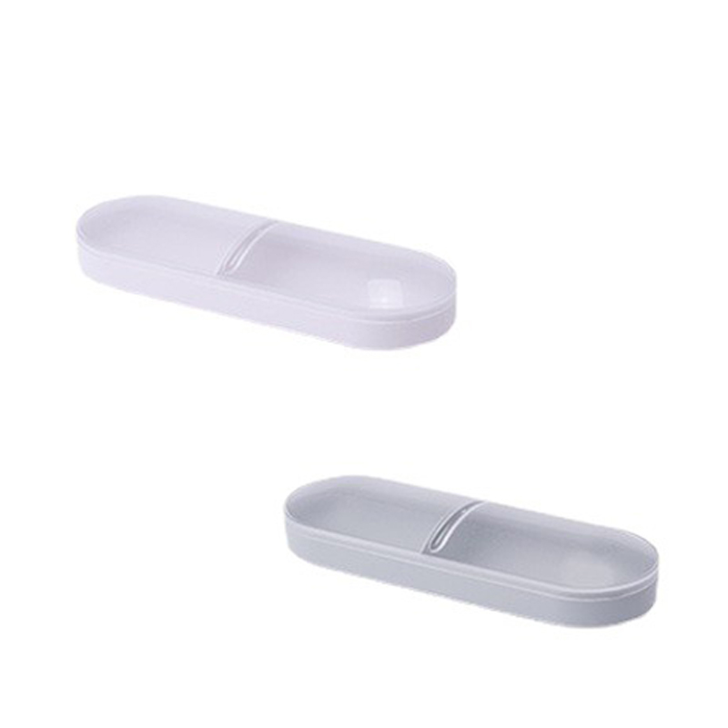 Pack Travel Cotton Swab Qtip Holder, Lightweight Plastic Container Dispenser Box with 2 Slots, Portable Cotton Swab Makeup Pads Storage Box with Lid, Suitable for Household Travel.