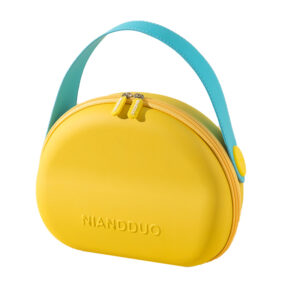 Portable Makeup Bag for Women, Large Capacity Travel Cosmetic Pouch Organizer, Waterproof Storage Skincare Toiletry Case with Handle (Yellow)